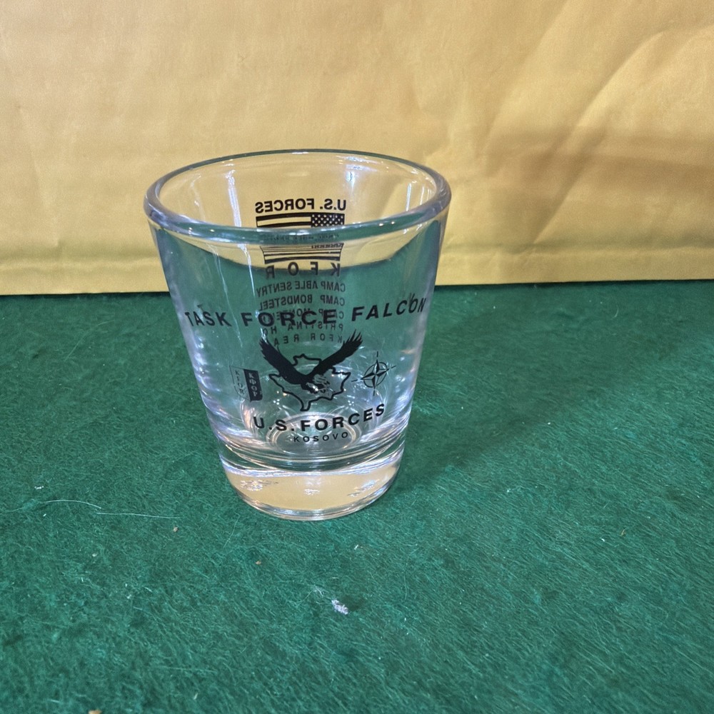 Task Force Falcon U.S. Forces Kosovo Shotglass