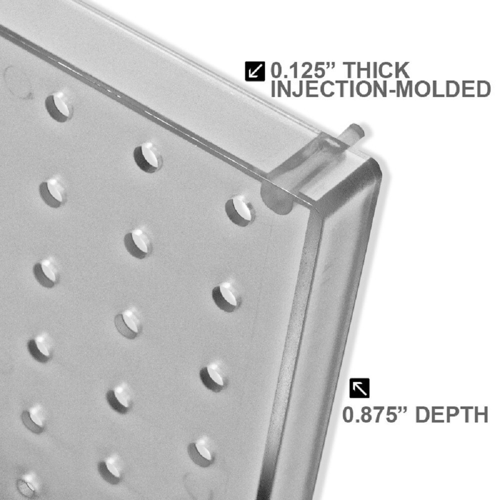Azar Displays Pegboard Wall Panel Storage Solution, Size: 24"x 48" (CLEAR...