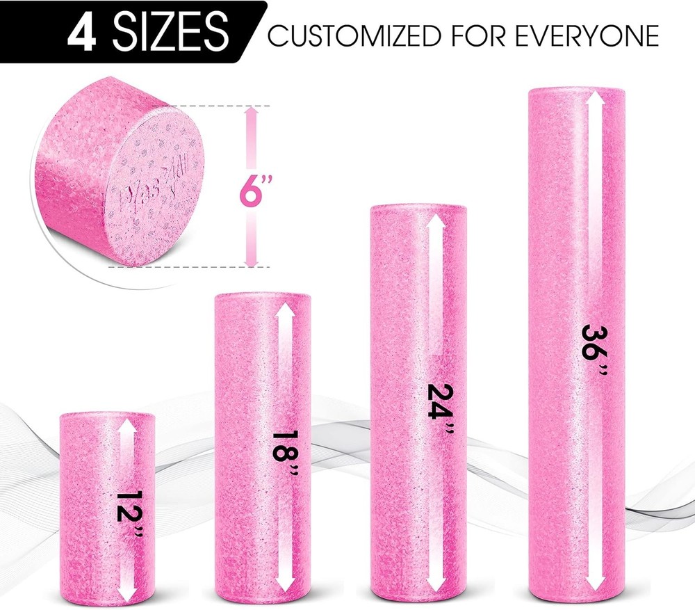 High-Density EPP Round Back Roller Foam, Exercise Foam Roller for Yoga, Pilat...