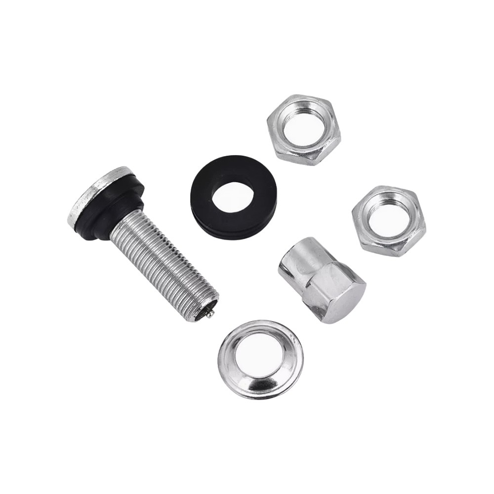 4 PCS Valve Flush Mount Metal Chrome Tire Valve Stems High Pressure Bolt