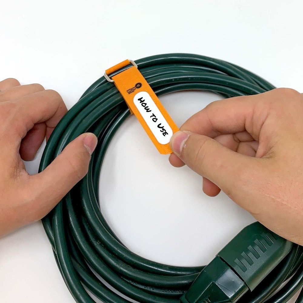 16-Pack Adjustable Cord Organizer Straps with Write-On Labels