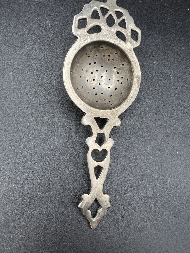 Vintage Over the Cup Tea Strainer Silver Plated