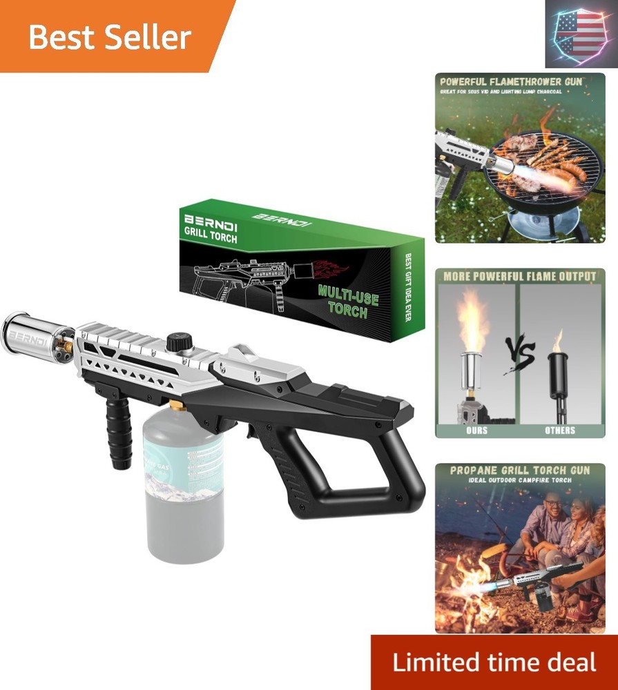 Powerful Propane Torch Gun, Kitchen Torch With Adjustable Flame, Flamethrower...