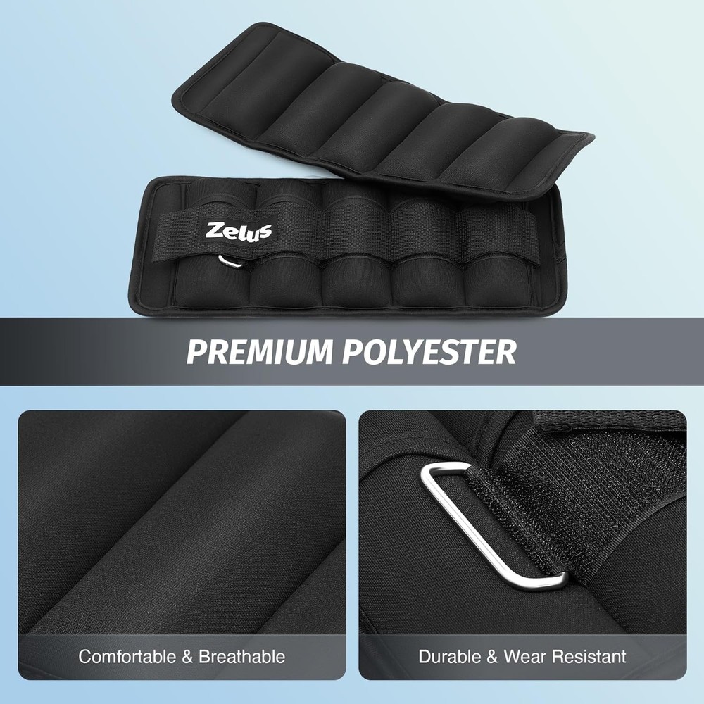1 Pair Adjustable Ankle Weights, 2 4 6 8 10 lb Modularized Leg Weight Straps ...