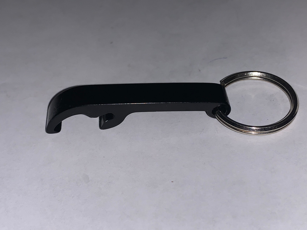 BLACK BOTTLE OPENER KEYCHAIN #Z