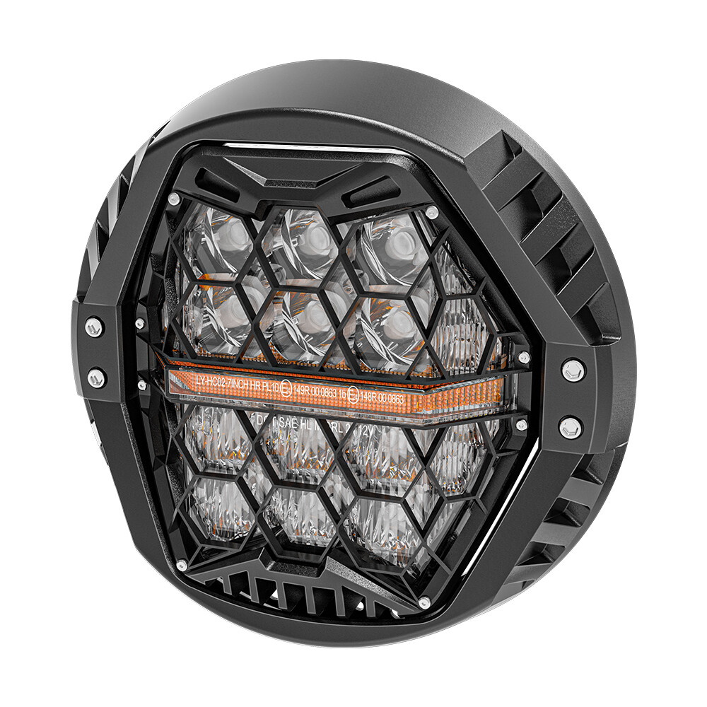 7'' LED Halo Headlight Hi-Low Projector Beam Sealed For Harley Street Glide FLHX