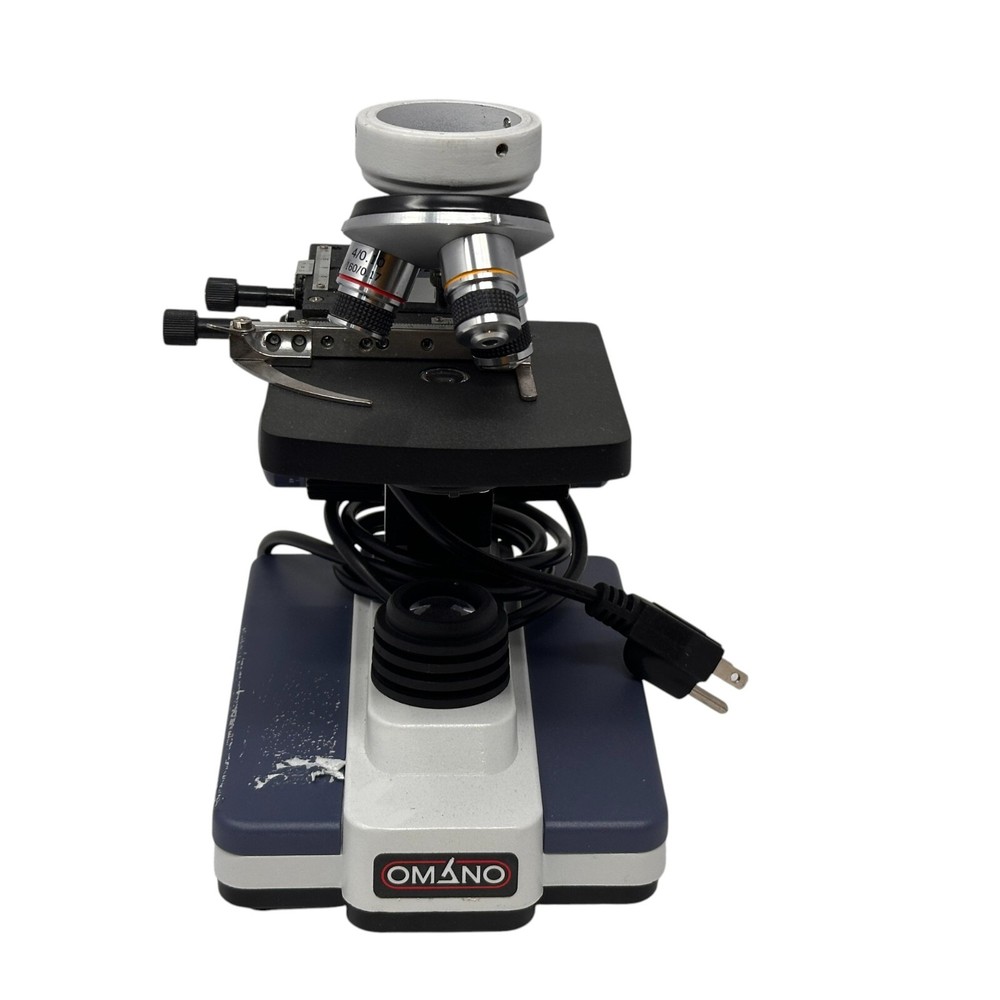 OMANO Compound Microscope w/ 4x 10x 40x Objectives – LED Light