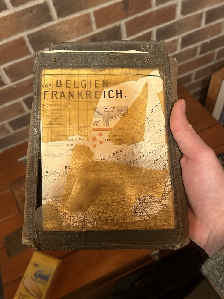 Vintage German WW2 War Map W. Case Interesting Belgium