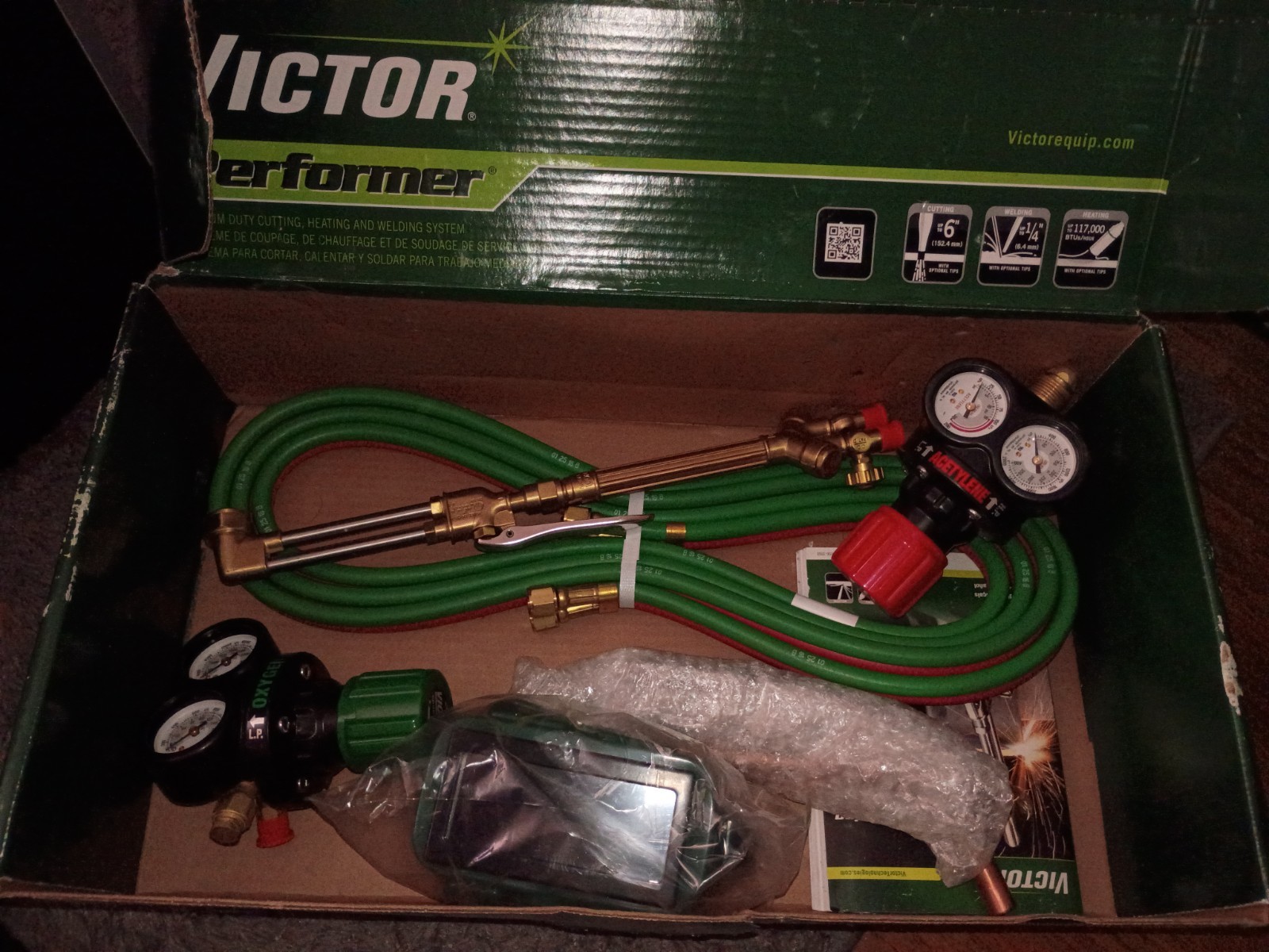 Victor 0384-2045 Performer 540/510 Edge 2.0 Acetylene Cutting Torch Outfit