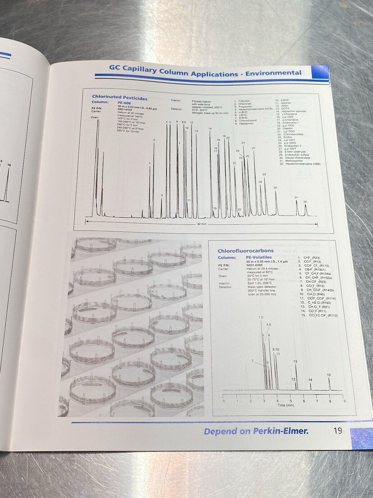 Perkin Elmer PE Gas Chromatography Vol 1 Column Catalog - Manual / Guide