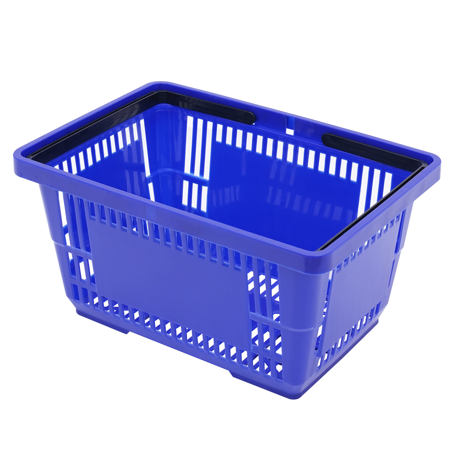 12x Shopping Baskets With Handles Retail Store Supermarket Baskets Stackable .