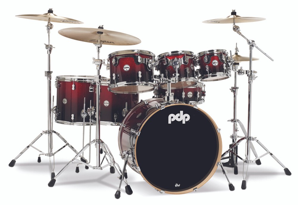PDP Concept Maple 7pc Shell Pack - Red to Black Fade