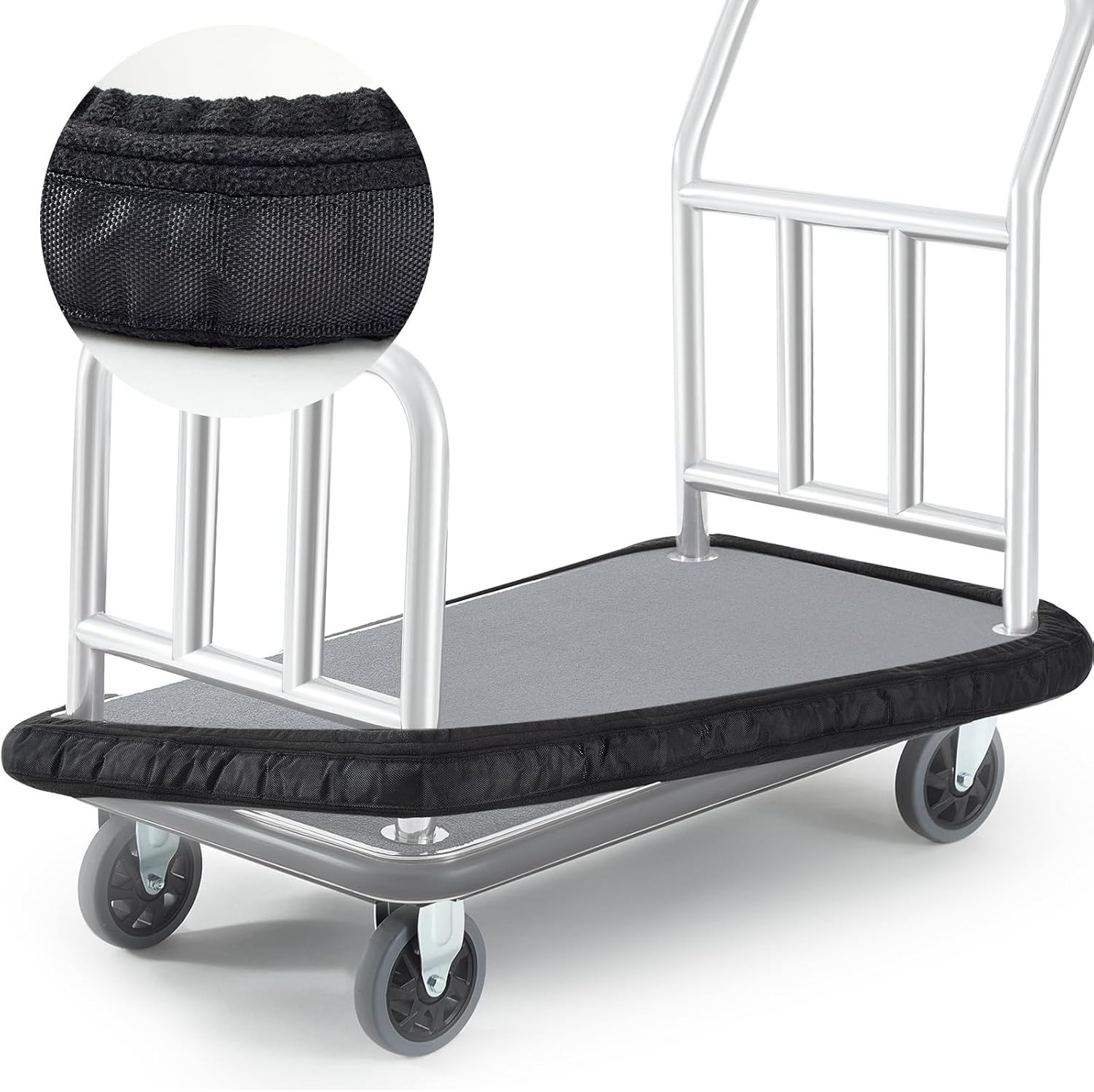 Bellman Cart Bumper Guard Wall Protector Luggage Cart Collision Cover Black Larg