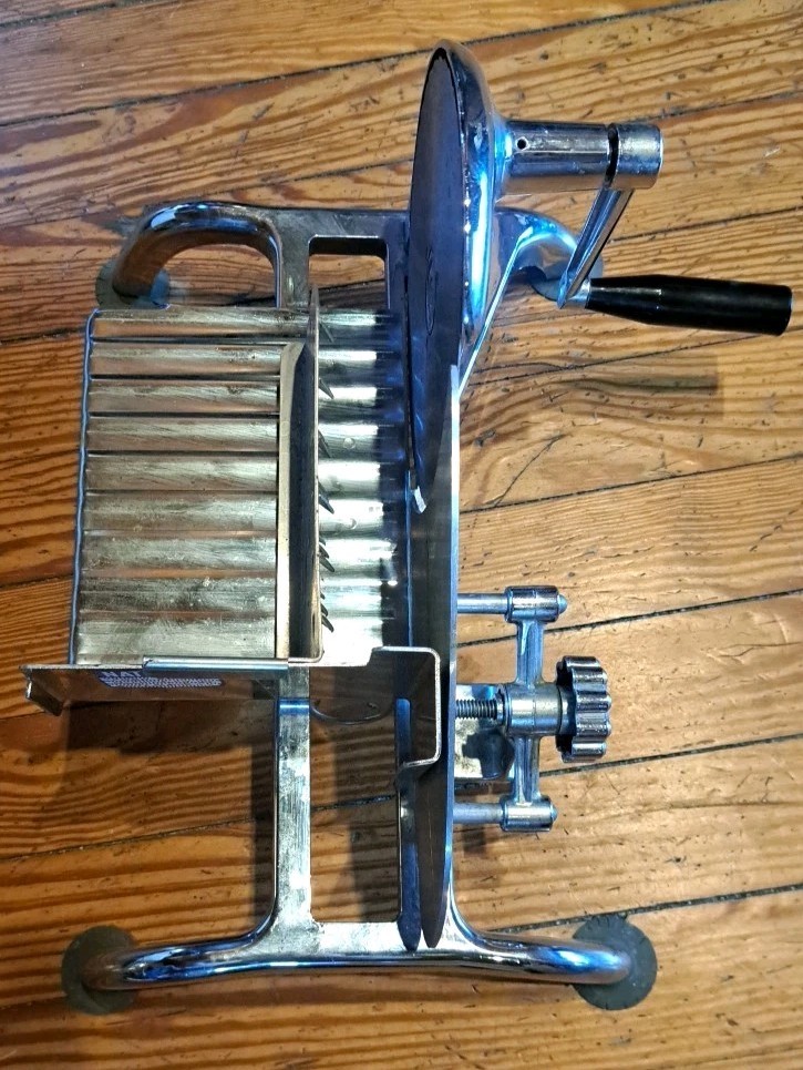 Vintage Manual National Food Slicing Machine Meat Cheese Deli Slicer USA READ