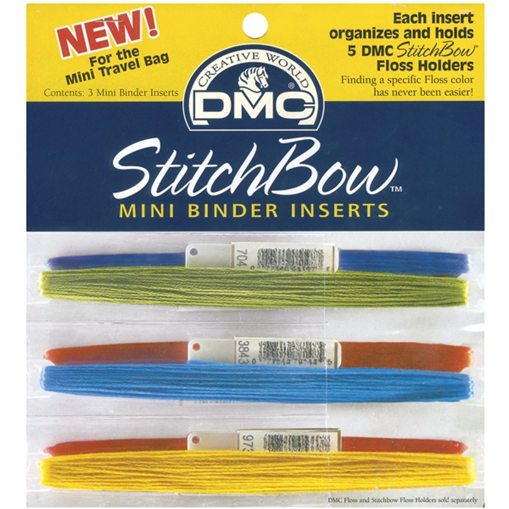 DMC Stitch Bow Mini Binder Insert Multicolor Craft Storage Travel Accessory
