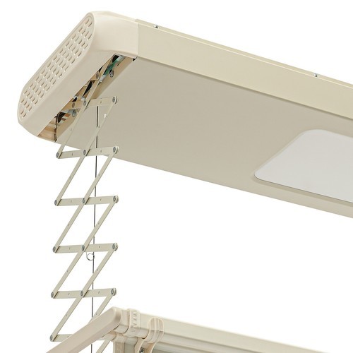 8 Rods Ceiling-mounted Clothesline Resealable Vertical Drying Rack Led Light 24W