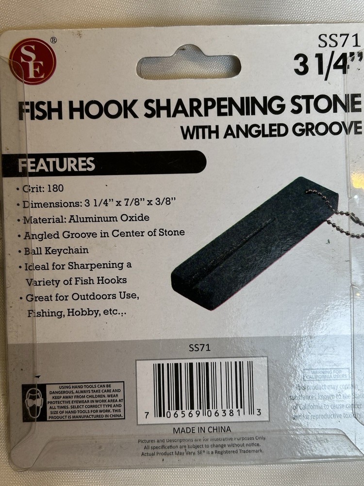 Fish Hook Sharpening Stone 3.25” Grit 180
