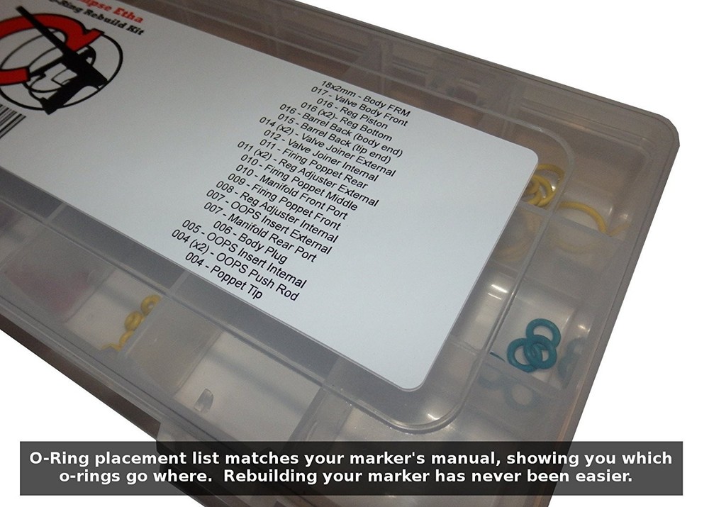 Dye NT - COLOR CODED 5x BOX Oring Rebuild Kit