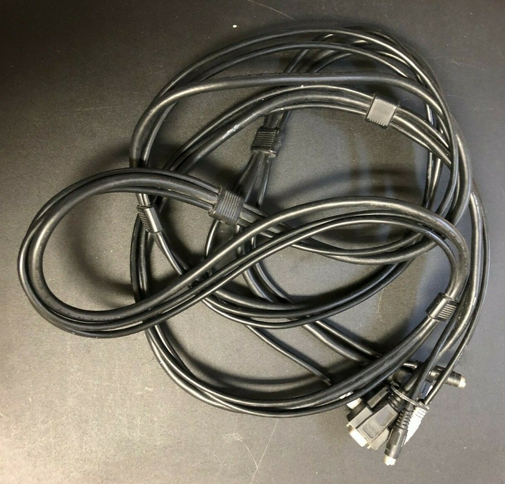 10 Ft. PS2 KVM Switch Computer Cables For VGA Keyboard Mouse