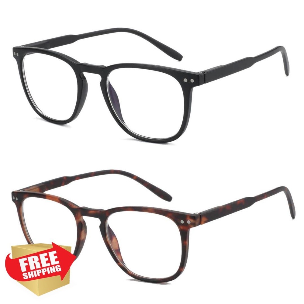 BLUEMOKY 2 Pack Blue Light Blocking Reading Glasses