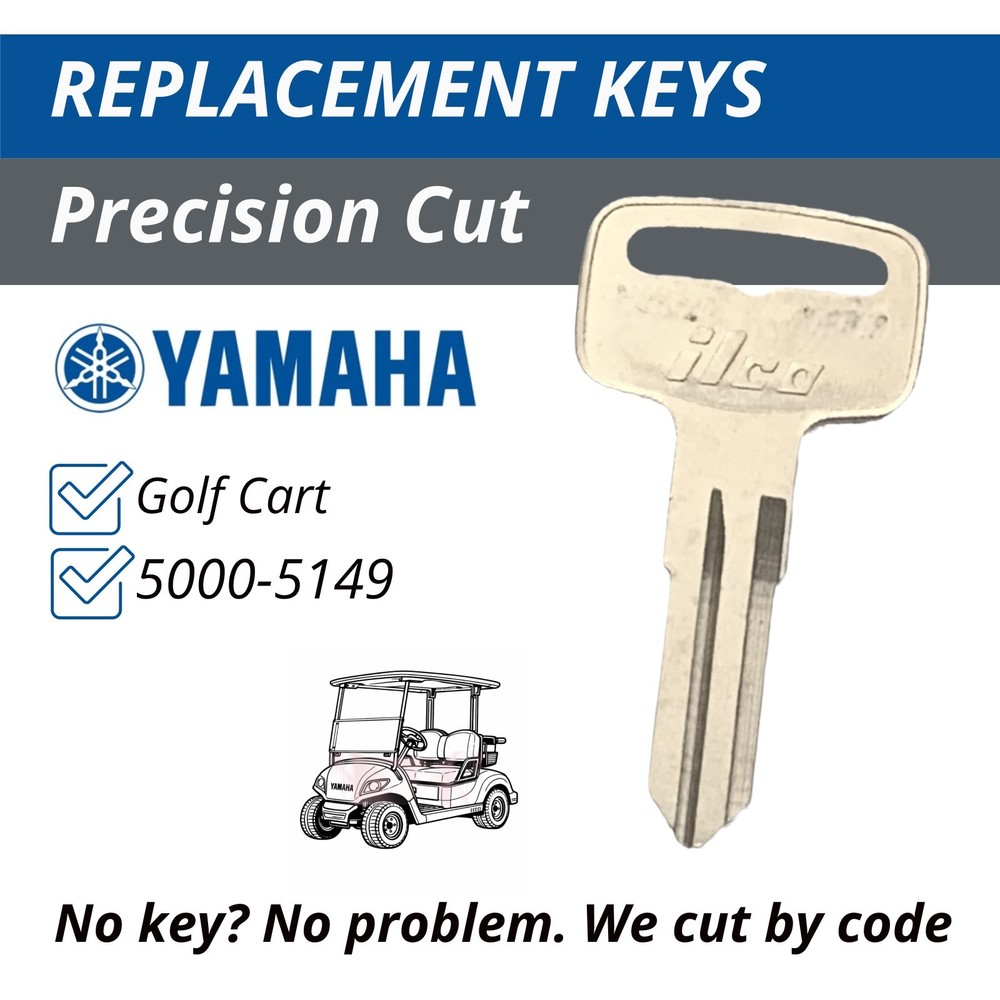 Yamaha Golf Cart Keys Spare Replacement Key Cut to your Code 5000-5149