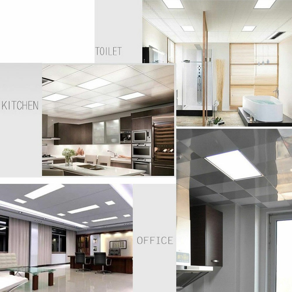 4Pack 2x4 FT LED Light Flat Panel, 8400 LM Dimmable Recessed Drop Ceiling Lights