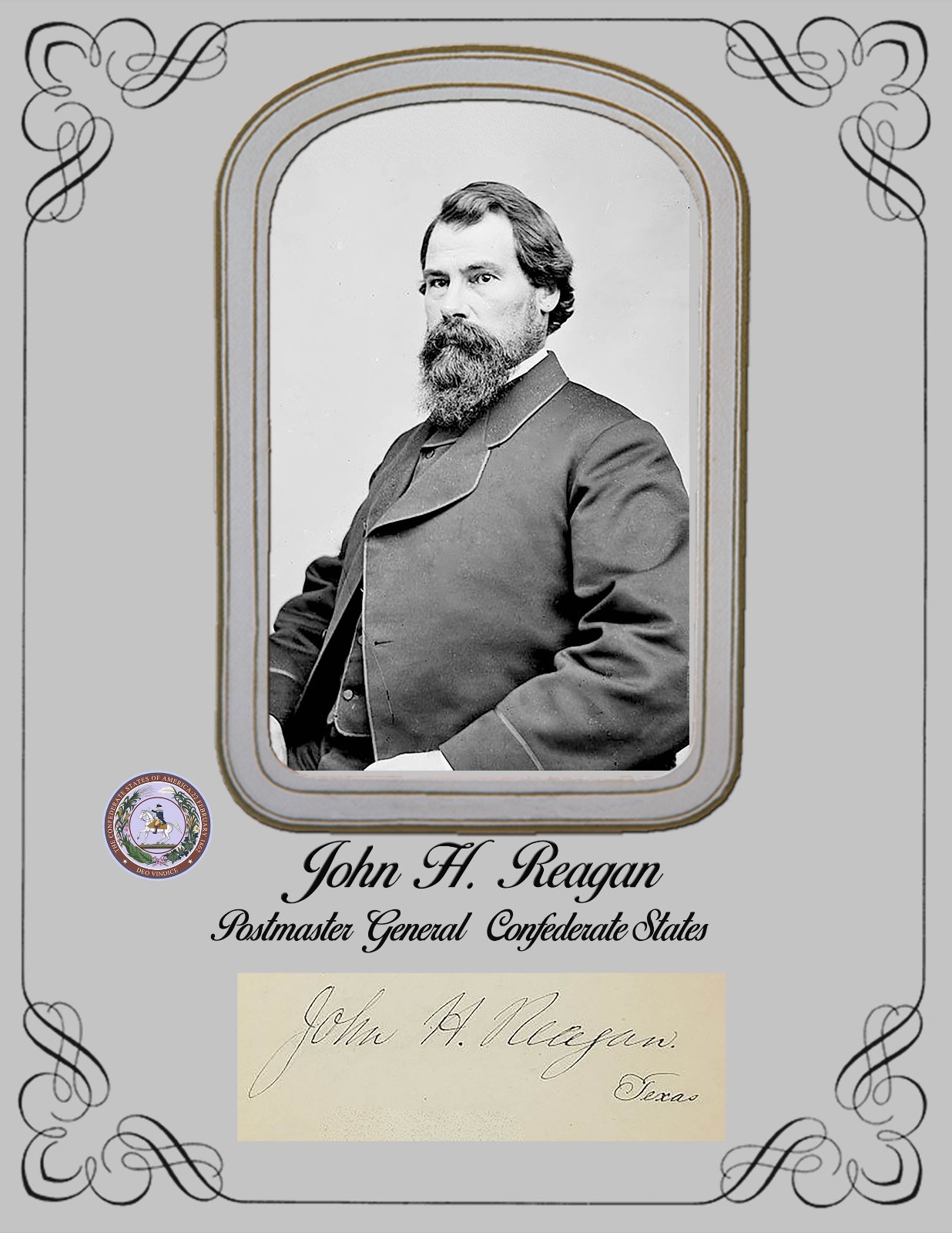 Civil War Complete Set Davis 1st Confederate Cabinet photos & Autographs COPIES