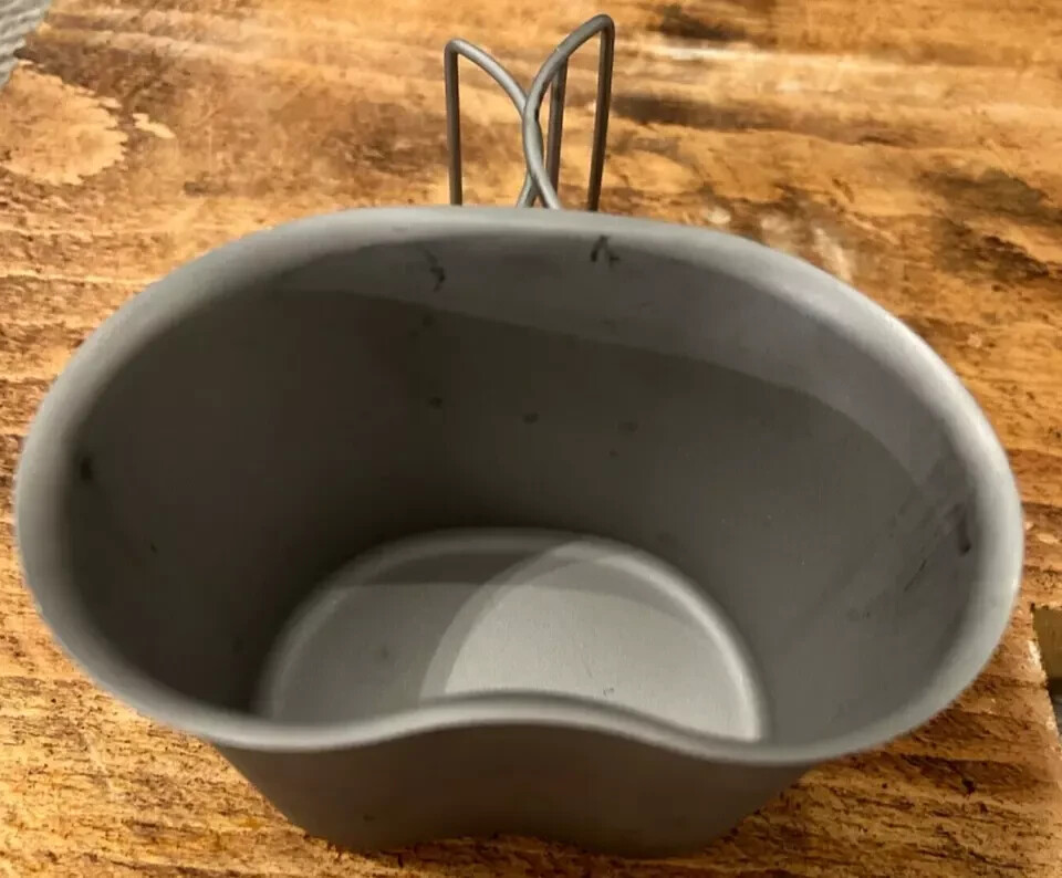 US Military Surplus USGI Stainless Steel 1 Qt Canteen Cup EXCELLENT Made in USA