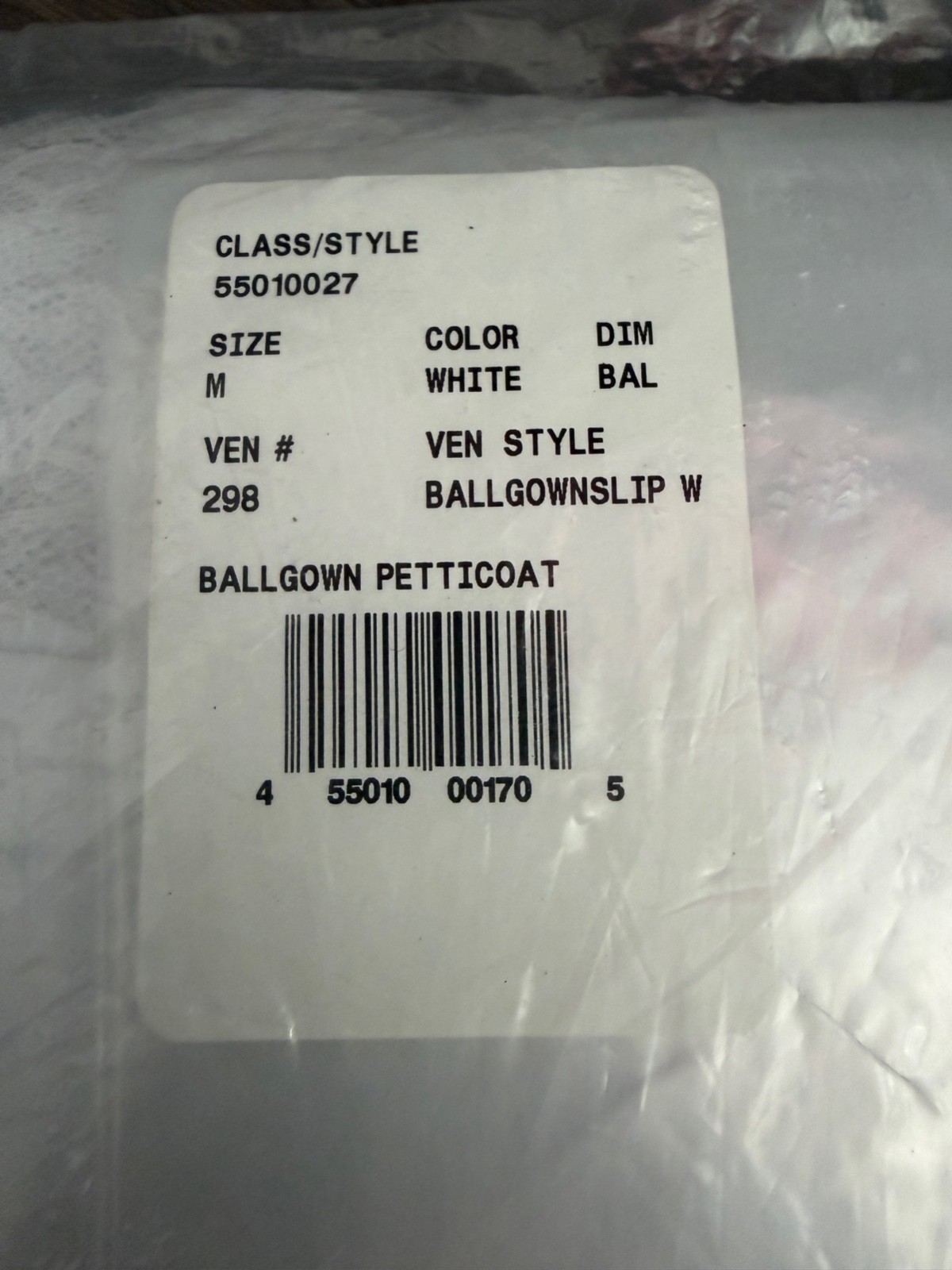 White David's Bridal Gown Slip MEDIUM Fit Flare Style 550 Petticoat Wedding NEW