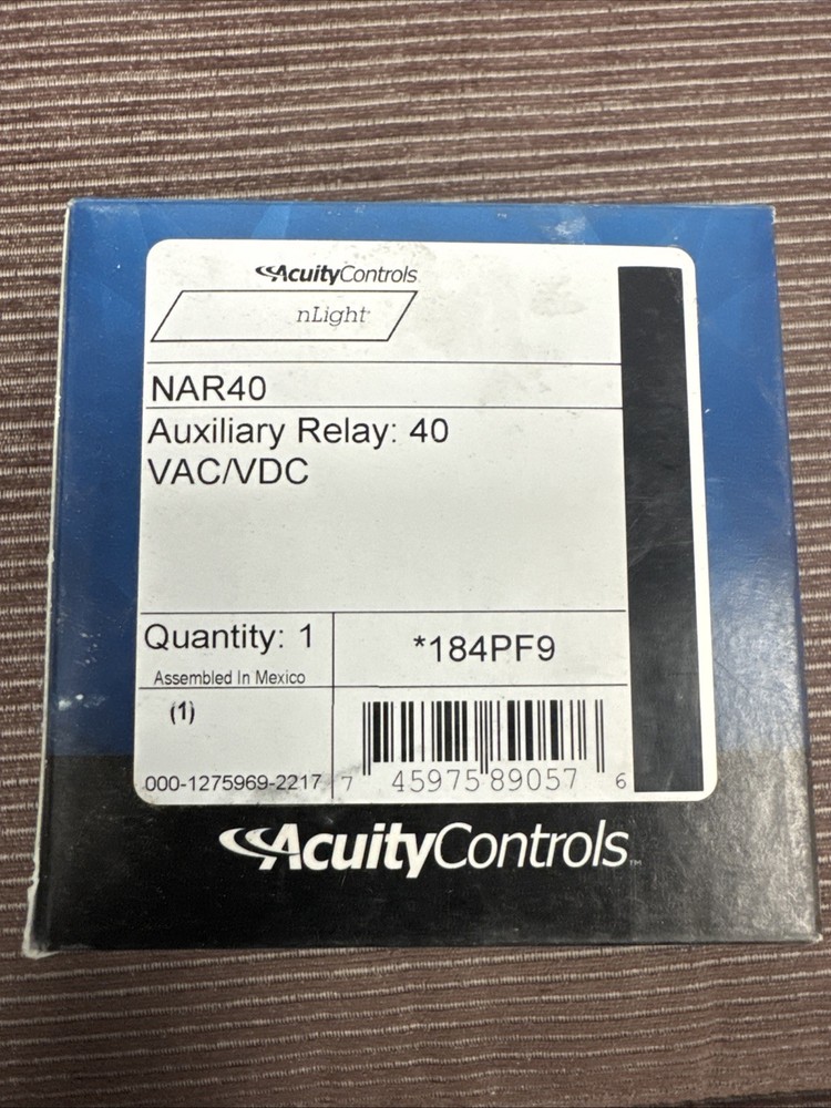 Acuity Controls NAR40 Auxiliary Relay 40VAC/VDC, Low Voltage