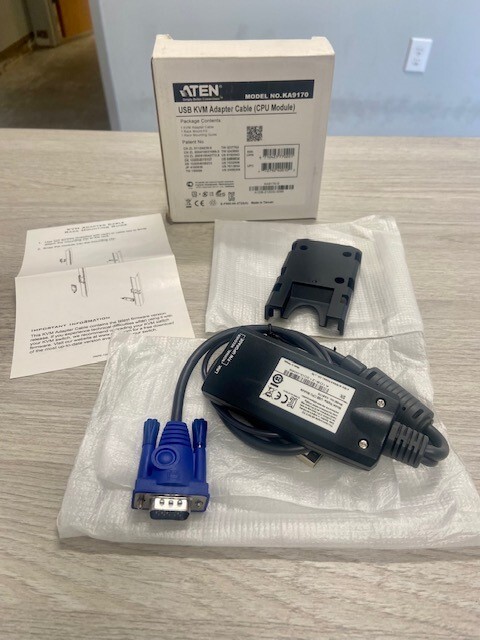 KA9170 USB KVM ADAPTER CABLE CPU MODULE WITH MOUNT KIT AND GUIDE