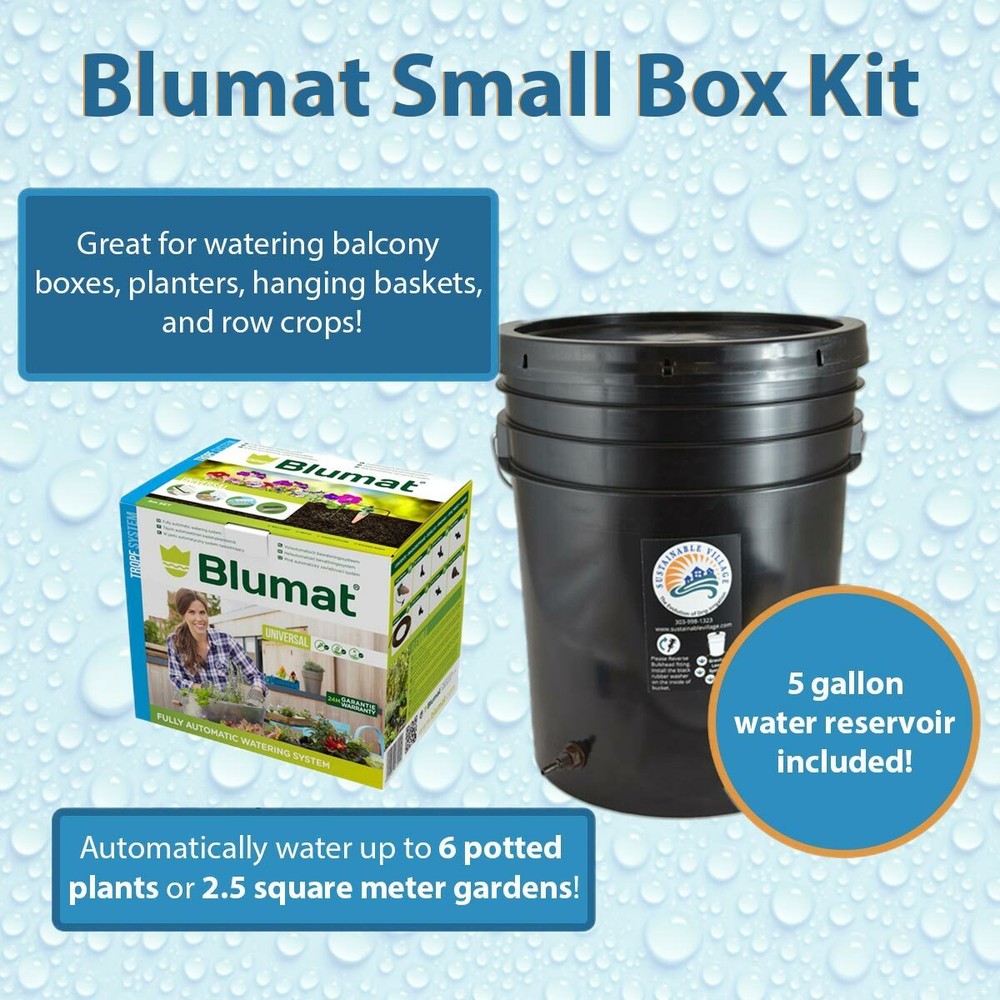 Blumat Small Box Kit w/ 5-Gallon Reservoir - Automatic Drip Irrigation System