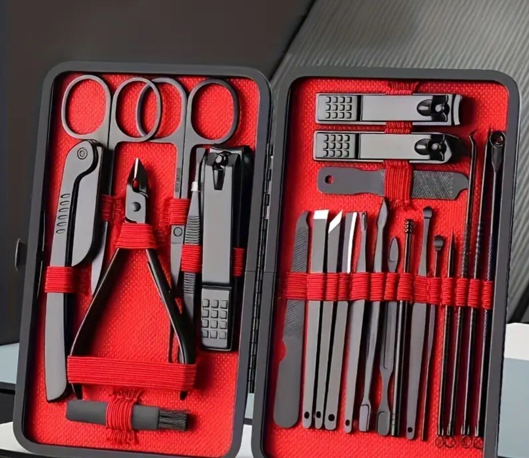 New Manicure Pedicure Set Finger Toe Nail Clippers Scissors Grooming Kit