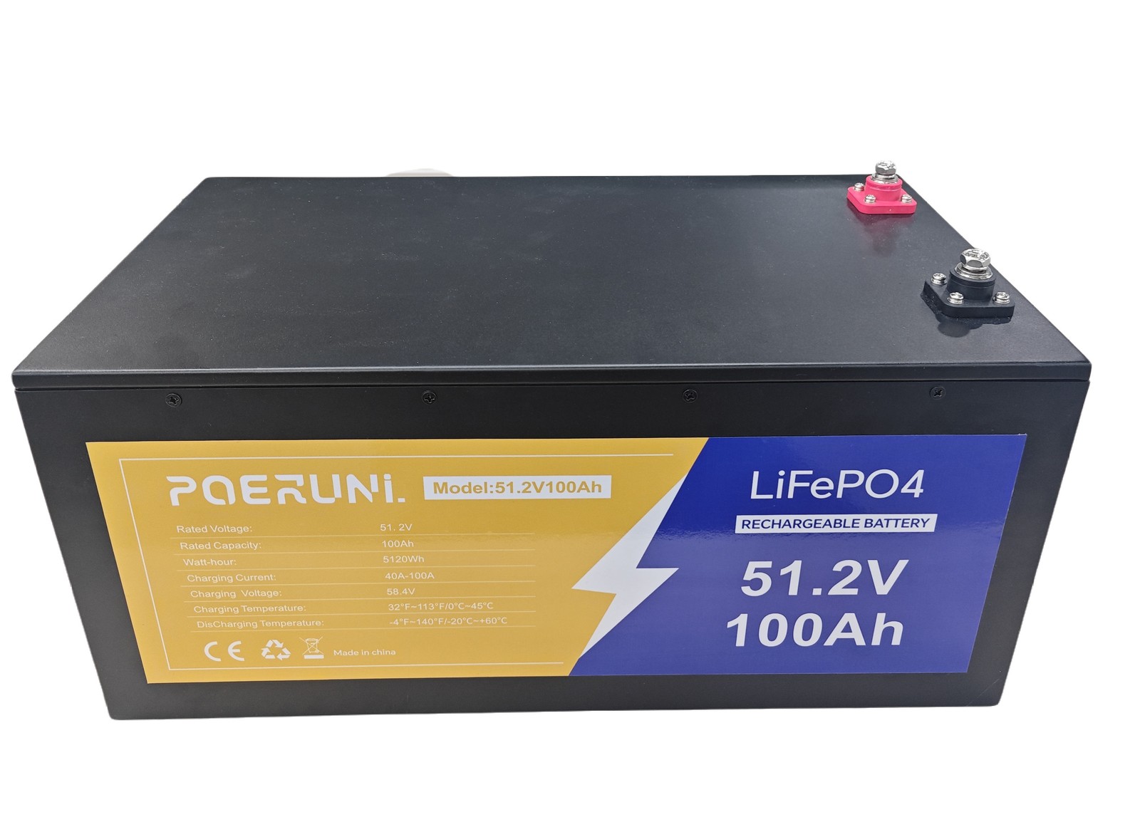 NEW 48V 100Ah LiFePO4 Lithium Battery Deep Cycle BMS For Golf Cart RV Off-grid