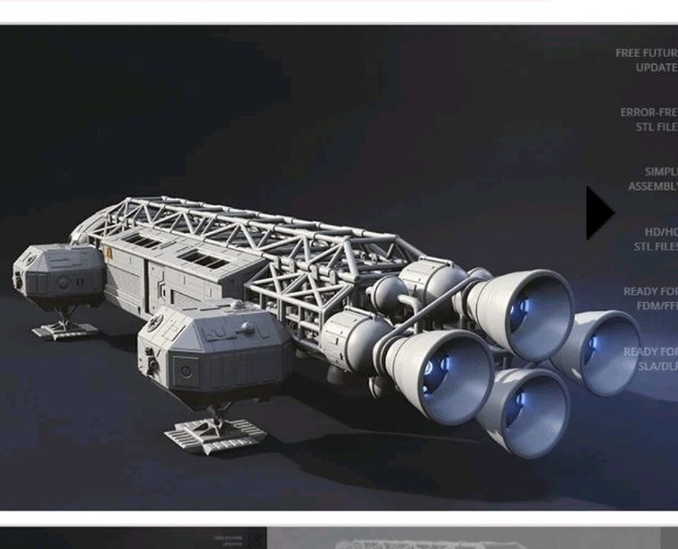 Space 1999 Eagle Transporter 1/32 Display Model Kit 35" Custom 3d Design Huge