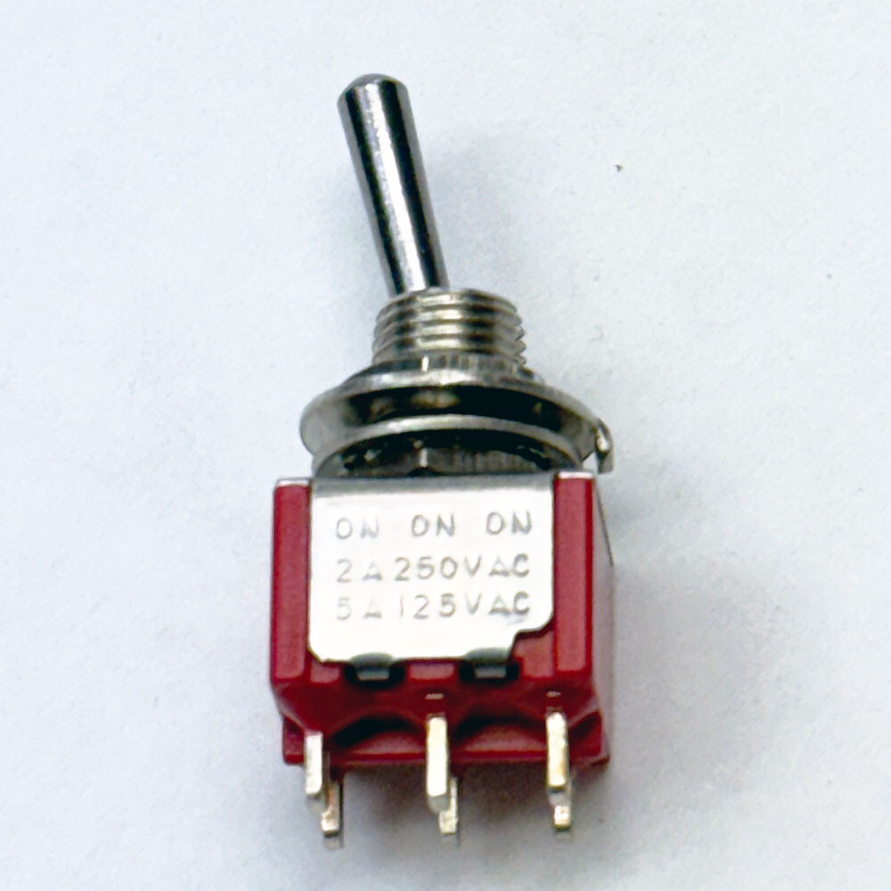 On-On-On DPDT Mini Switch Flat Bat EP-0080-010