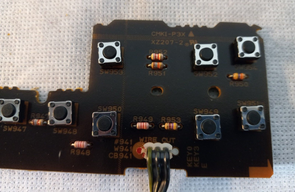 YAMAHA RX-V800 AV Receiver TUNER BUTTON PCB
