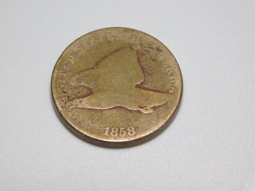 OLD US COIN 1858 FLYING EAGLE ONE CENT