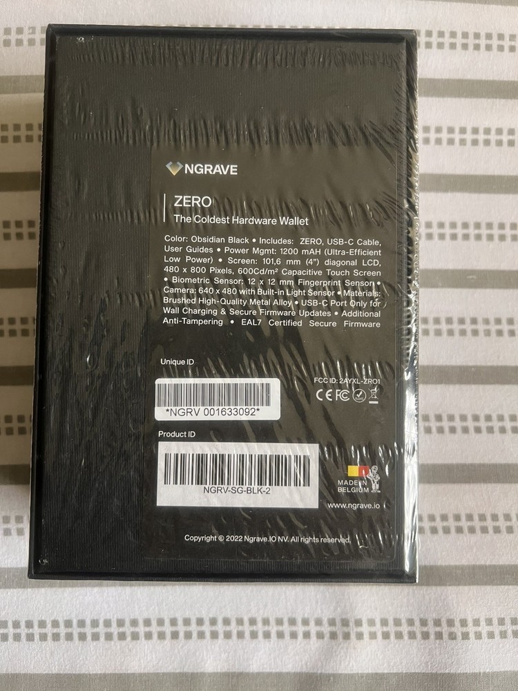 Ngrave Zero Crypto Hardware Wallet