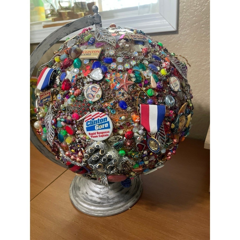 Vintage Clinton Gore Collage Globe