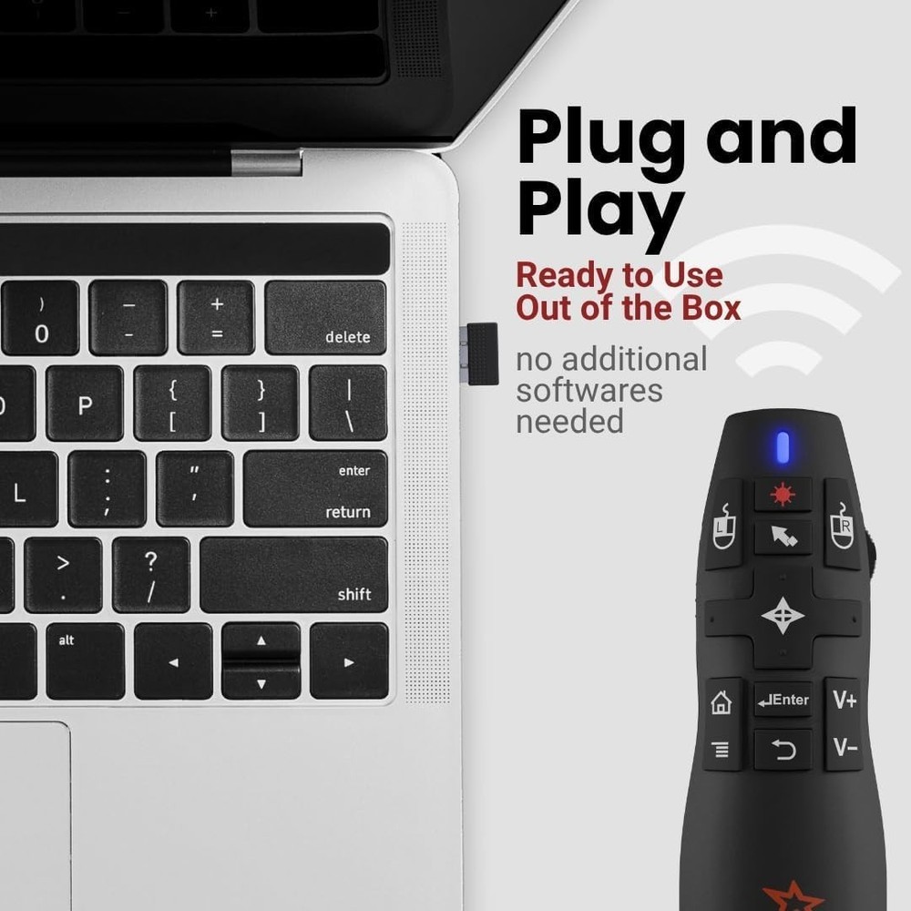 Wireless Presentation Clicker with Air Mouse