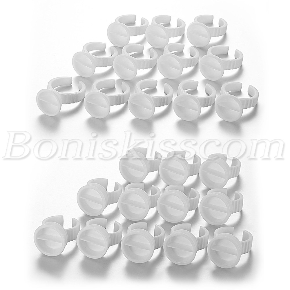 100pcs Wearable Disposable Grafted Separators Holder Ring for Eyelash Extensions