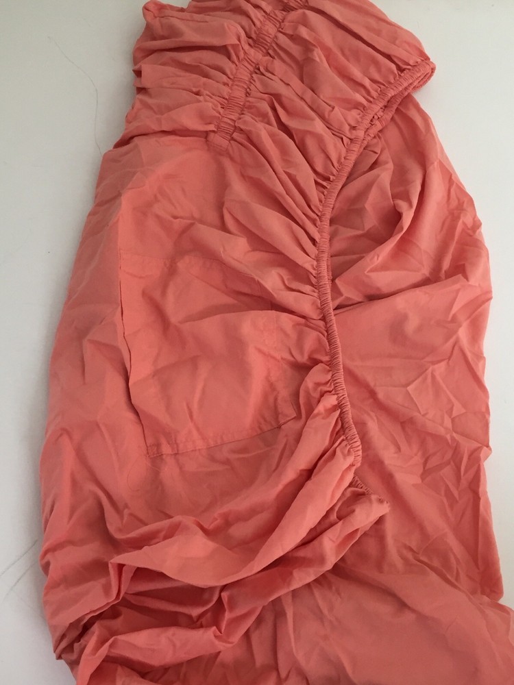 Room Essentials Sheet Fitted Twin Orange Polyester Fully Elasticized 2 Pockets