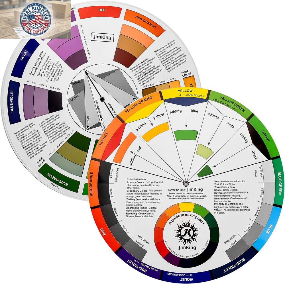 Creative Color Wheel, Paint Mixing Learning Guide, Art Class Teaching Tool for M