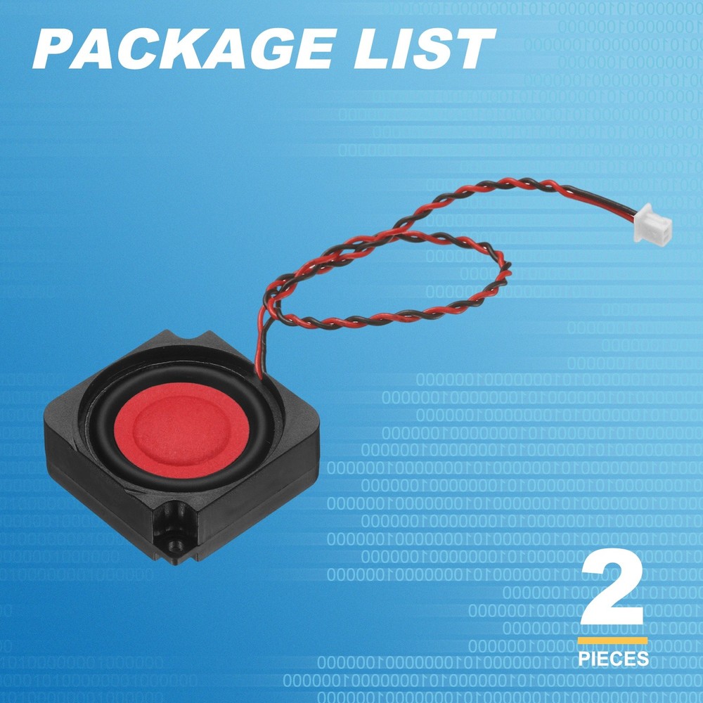 2W 8Ω Mini Speaker, 2PCS Full-Range Portable Micro Loudspeaker, Black Red