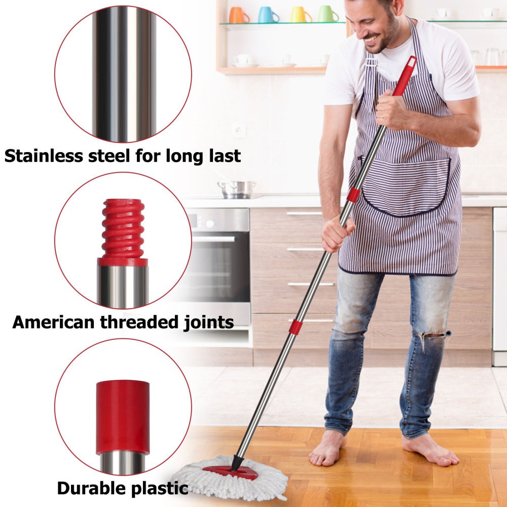 For O-Cedar EasyWring Spin-Mop Telescopic-Handle Replacement-Rotary Mop-Handle