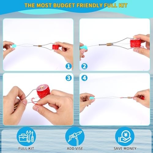 87pcs Fly Tying Starter Kit - Tools, Hooks, Thread, Chenille & Accessories