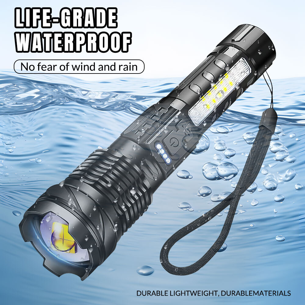 Rechargeable 9000000LM LED Flashlight Tactical Super Bright Torch LED Work Light