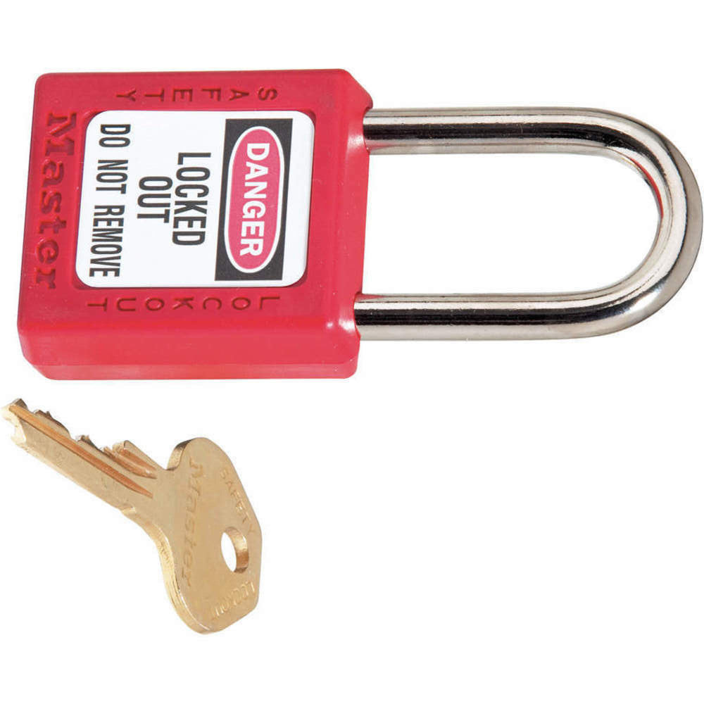 Master Lock 4FG03 Red Lockout Padlock Different Key Type Thermoplastic Body New