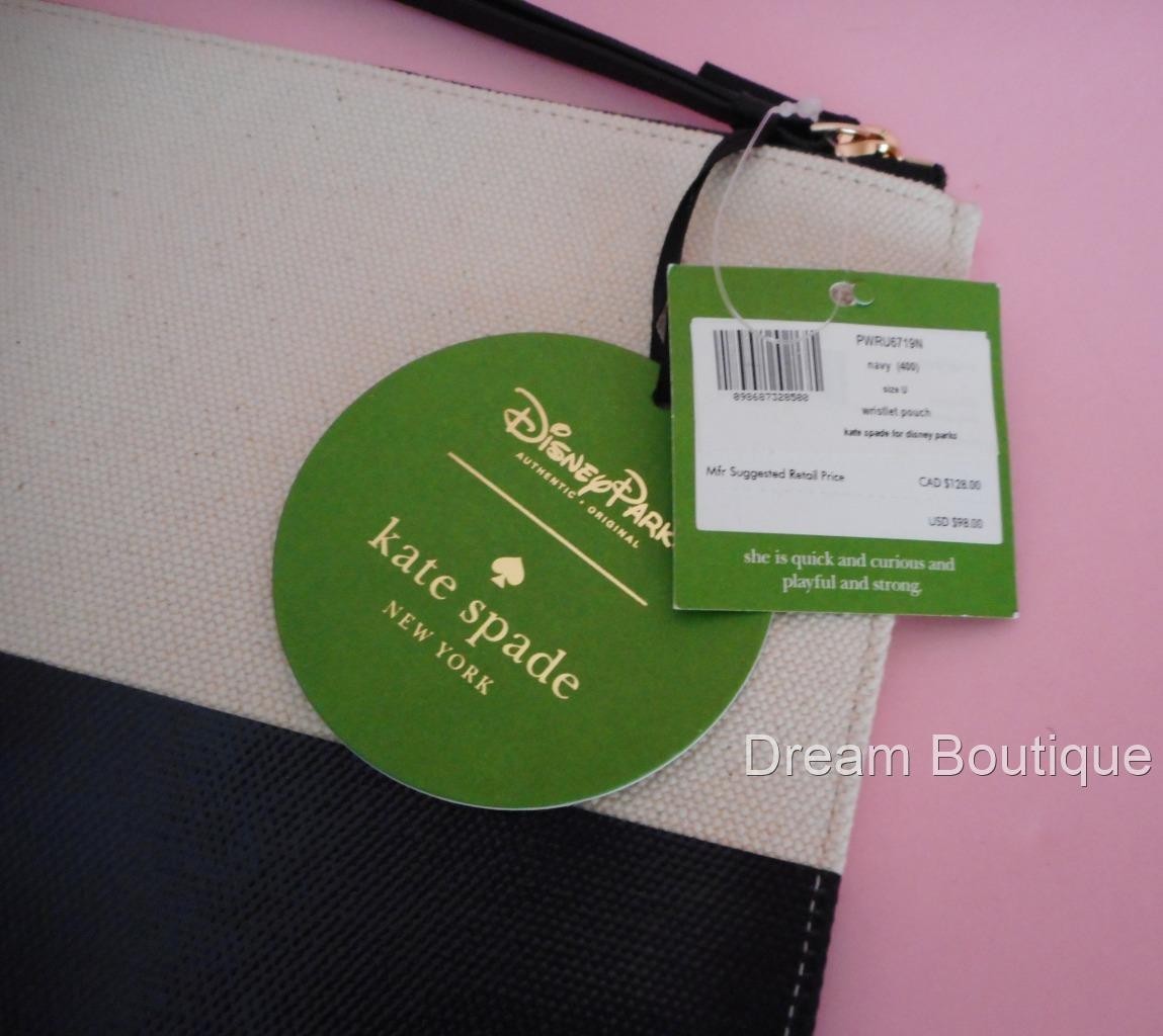 Disney Kate Spade ''Imagination Has No Age'' Walt Disney Canvas Clutch NWT